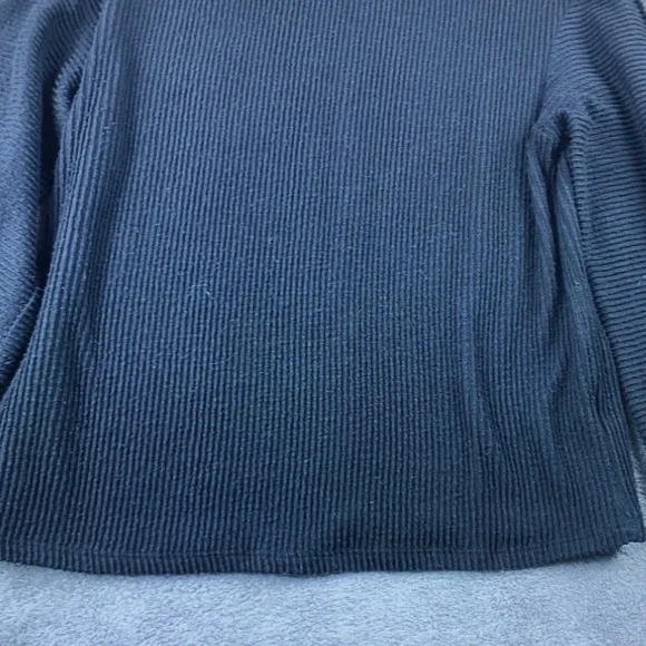 Black Ribbed Knit Sweater - Picture 2 of 3